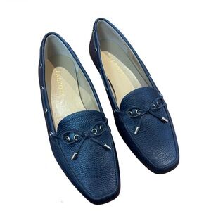 Talbots Blue Leather Driving Moccasins Loafers